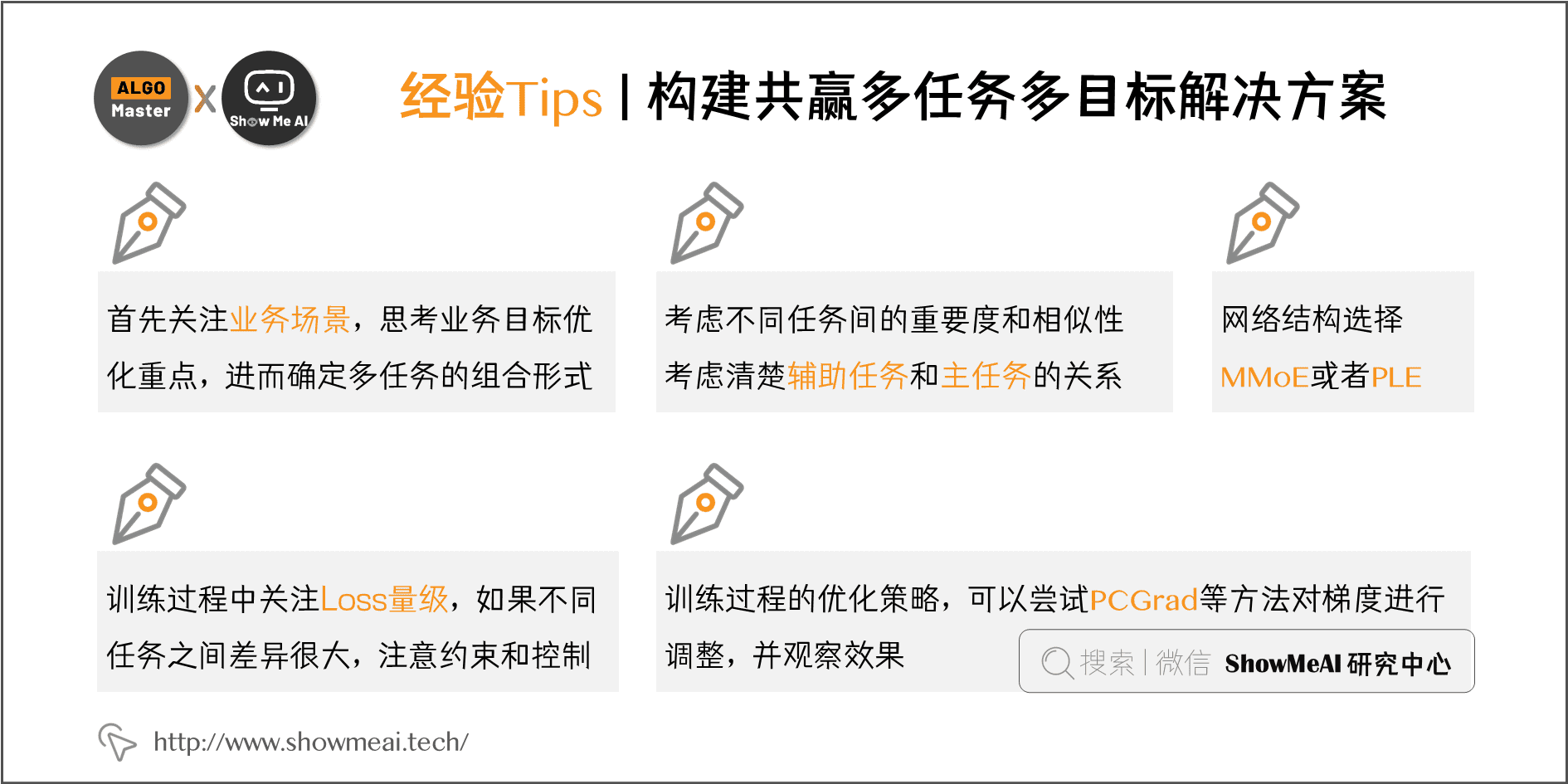 经验Tips | 构建共赢多任务多目标解决方案; 1-31