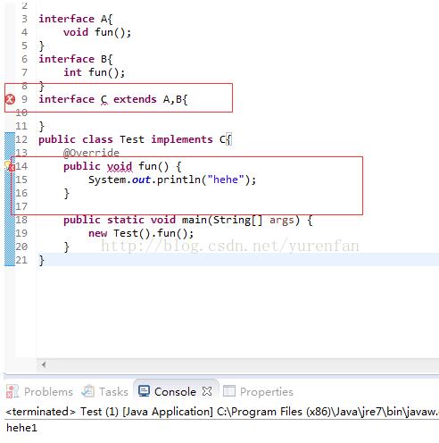 java同名函数_浅谈Java 继承接口同名函数问题