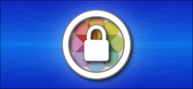 A padlock on top of the Apple Photos app icon.