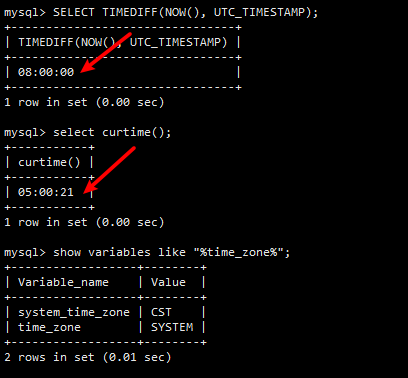 Linux 环境下修改 MySQL 时区 