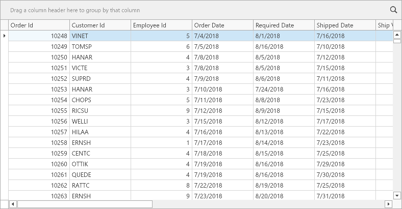 DevExpress WPF中文教程：Grid - 如何向项目添加GridControl并绑定到数据