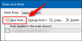 The "New Rule" button.