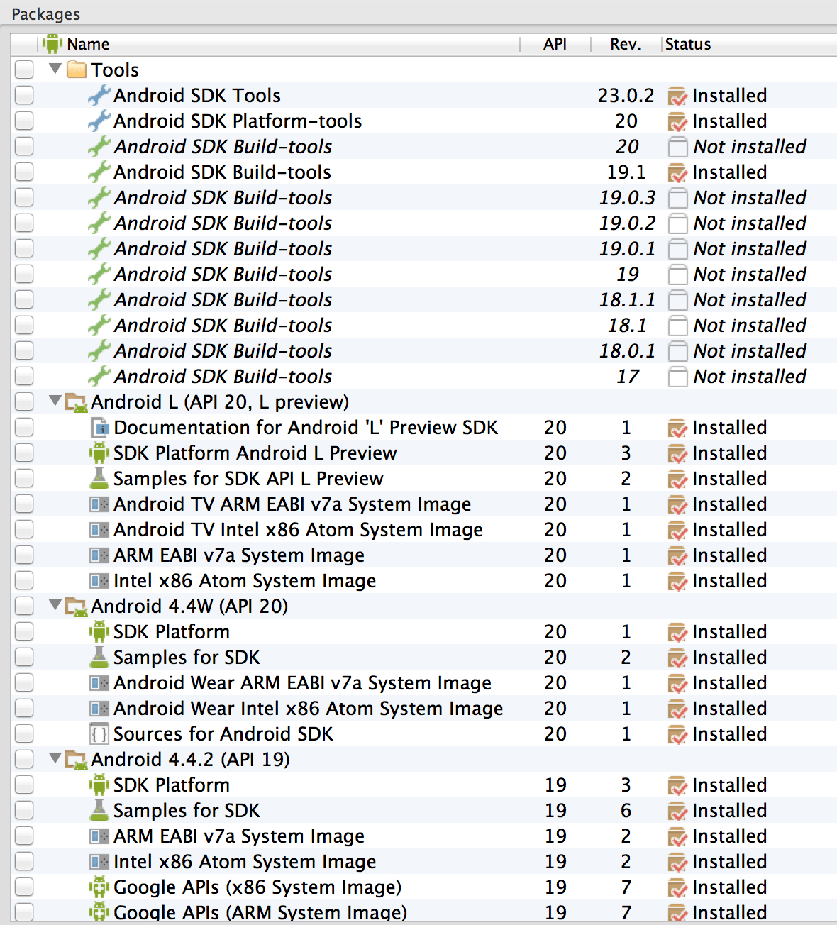 android sdk 4.4.4,4.4.4 not in Android SDK manager