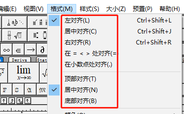 MathType 对齐规则