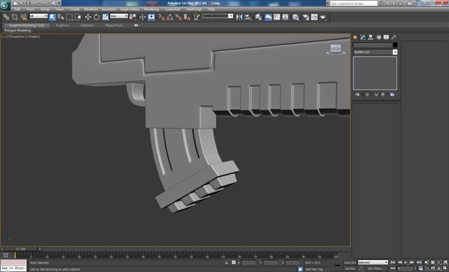 3D Studio Max モデリング チュートリアル未来的なボルトガン