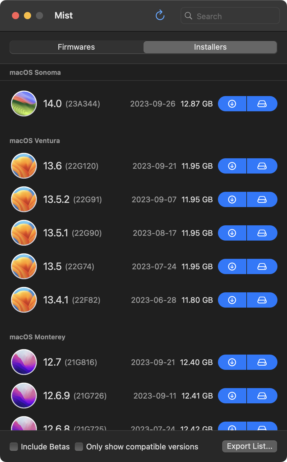 下载 macOS 系统安装程序的方法