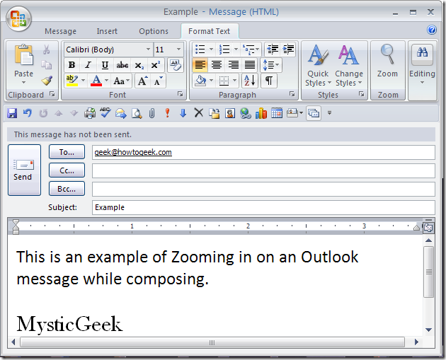 outlook电子邮件解析_放大outlook 2007中的电子邮件