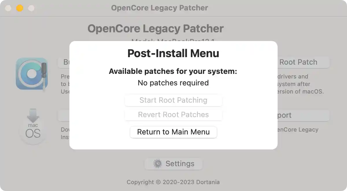 在不受支持的 Mac 上安装 macOS Sonoma (OpenCore Legacy Patcher v1.5.0)