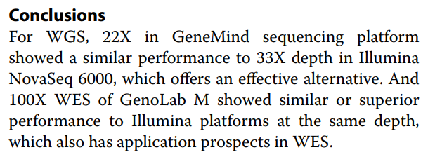 文献解读-基准与方法研究-第十六期|《GeneMind 公司的 GenoLab M 测序平台 WGS 和 WES 数据基准测试》