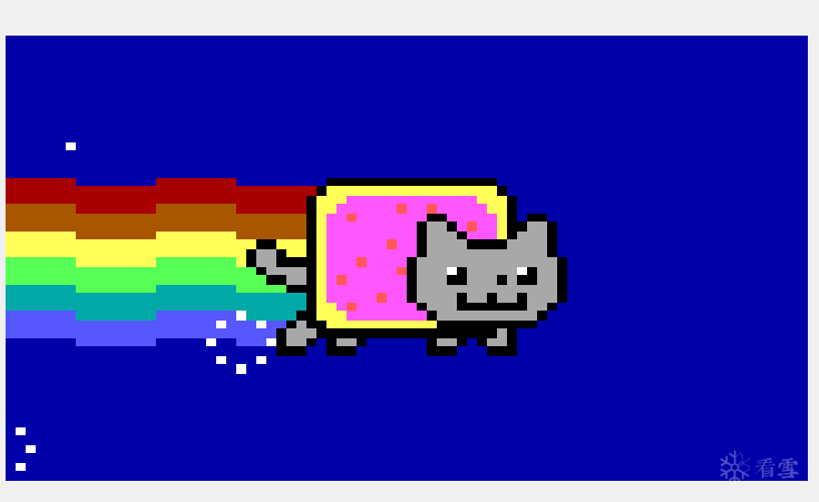 最后系统蓝屏,重启后就是彩虹猫的图片像极了去蹦迪的我之后就是一段