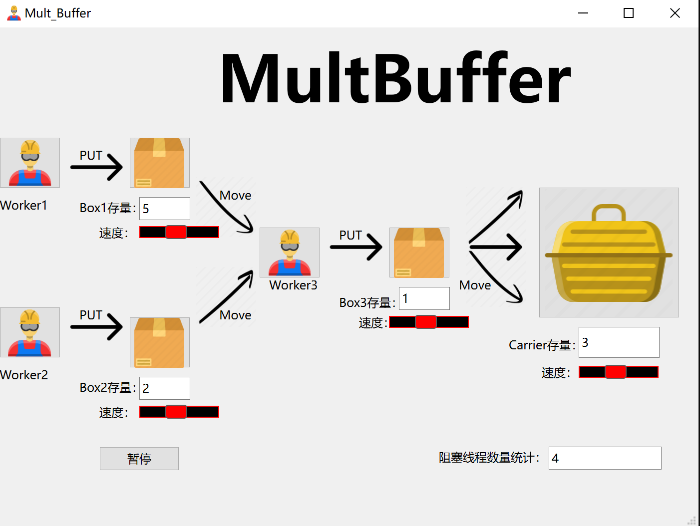 【QT6 多线程项目】 MultBuffer 生产者消费者demo