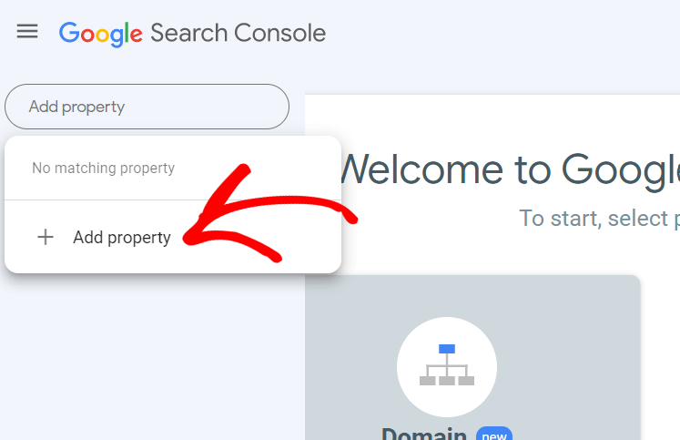 在 Google Search Console 中添加属性