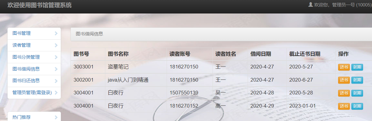 管理员-借阅管理