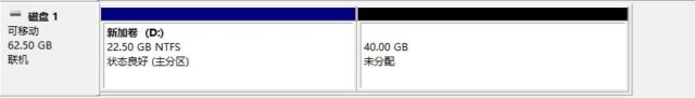 Win10磁盘管理 未分配
