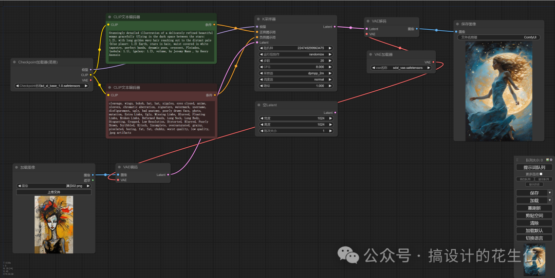 Stable Diffusion ComfyUI 基础教程（四）图生图流程及 derfuu 插件_comfyui怎么导入基础生图模型-CSDN博客