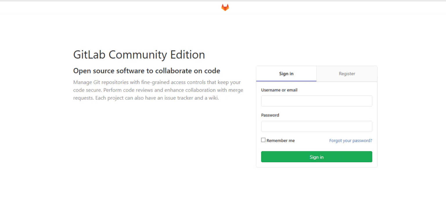 gitlab登录页