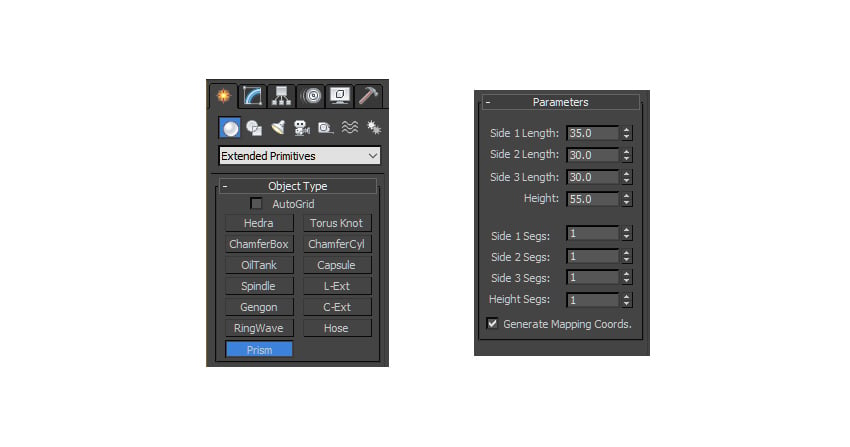 Image of how to create a 3D prism