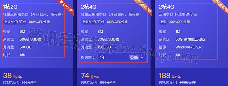 腾讯云服务器优惠活动