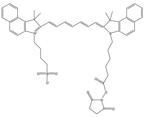 icg nhs ester的nhs可以和蛋白,多肽或抗體上面的nh2發生反應鏈接到一