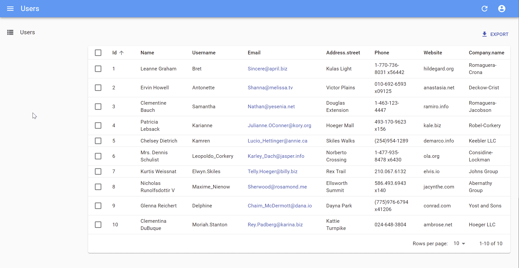 react-admin界面