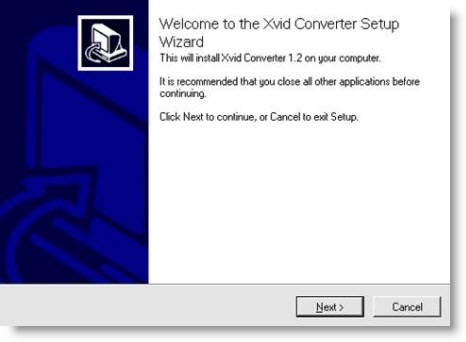 xvid converter setup wizard