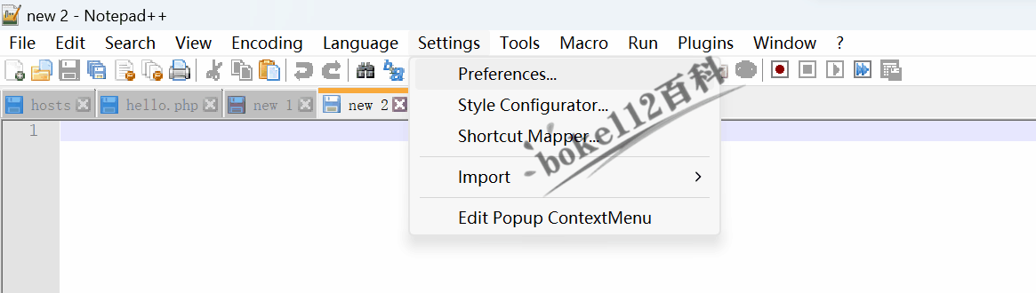 notepad++成功安装后默认显示英文怎么设置中文界面？-第1张-boke112百科(boke112.com)