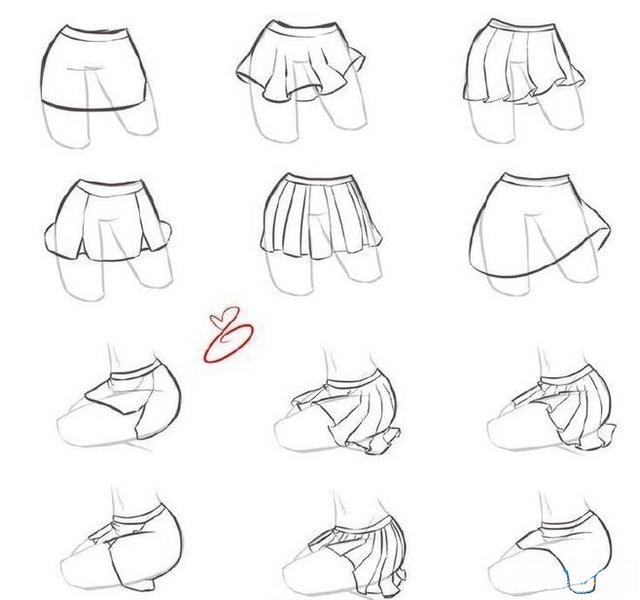 indesign如何画弧线动漫人物衣服怎么画教你各种动漫服饰的画法