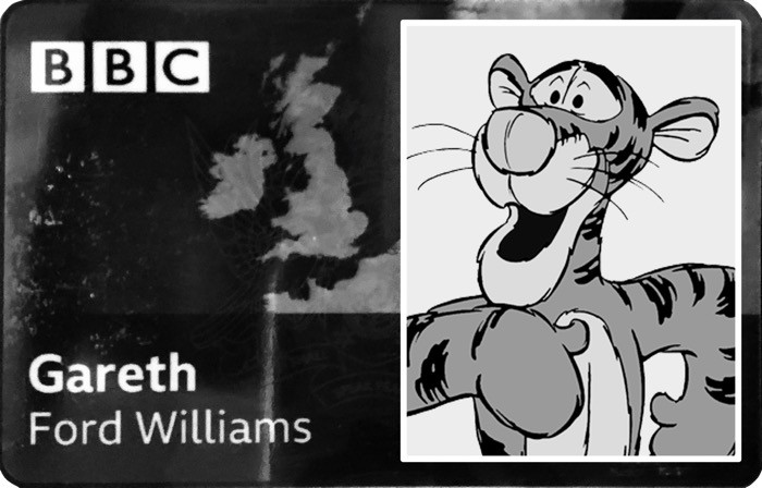 Gareth Ford Williams’s BBC Pass with Tigger as his picture