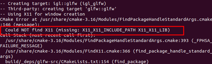 could not find x11 cmake ubuntu