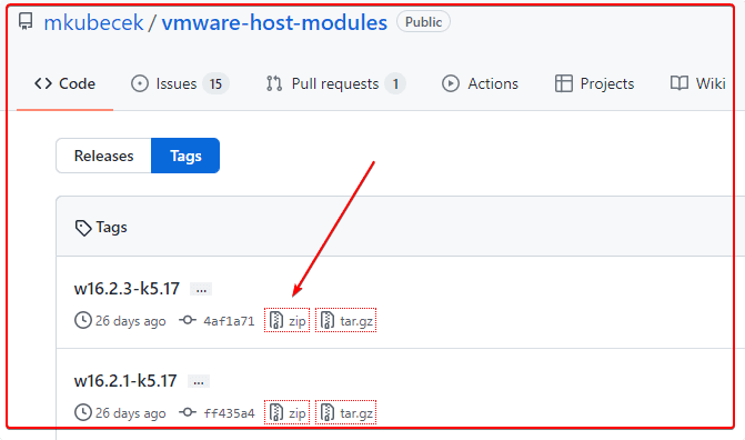 vmware host modules VMMON and VMNET