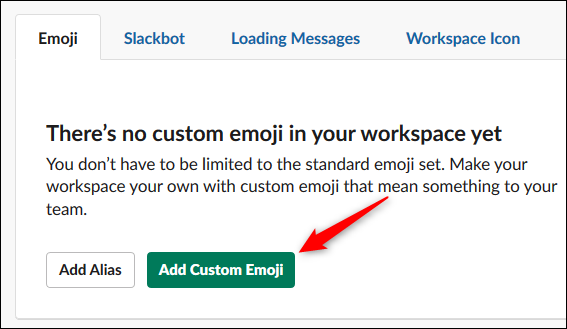 The "Add Custom Emoji" button.