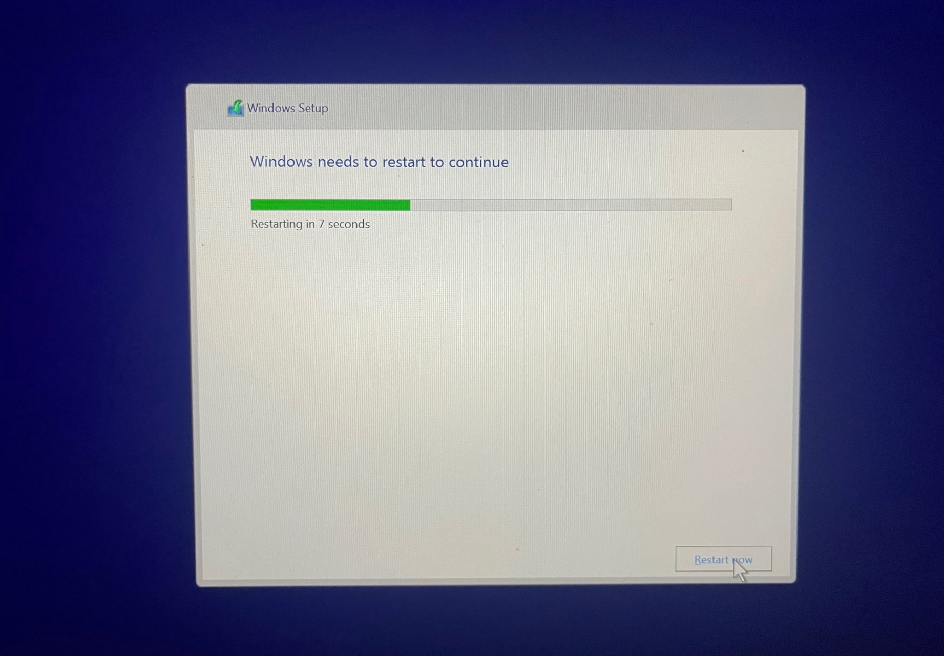 Installing Windows 11.