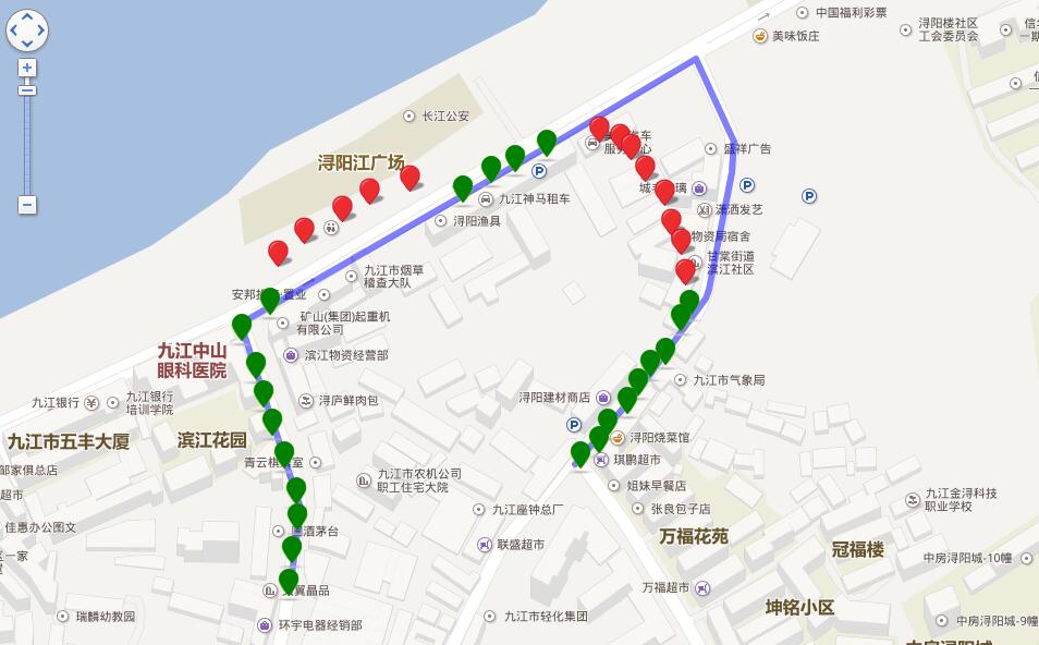 离线地图开发下实现GPS定位，坐标纠偏回放，偏离路线