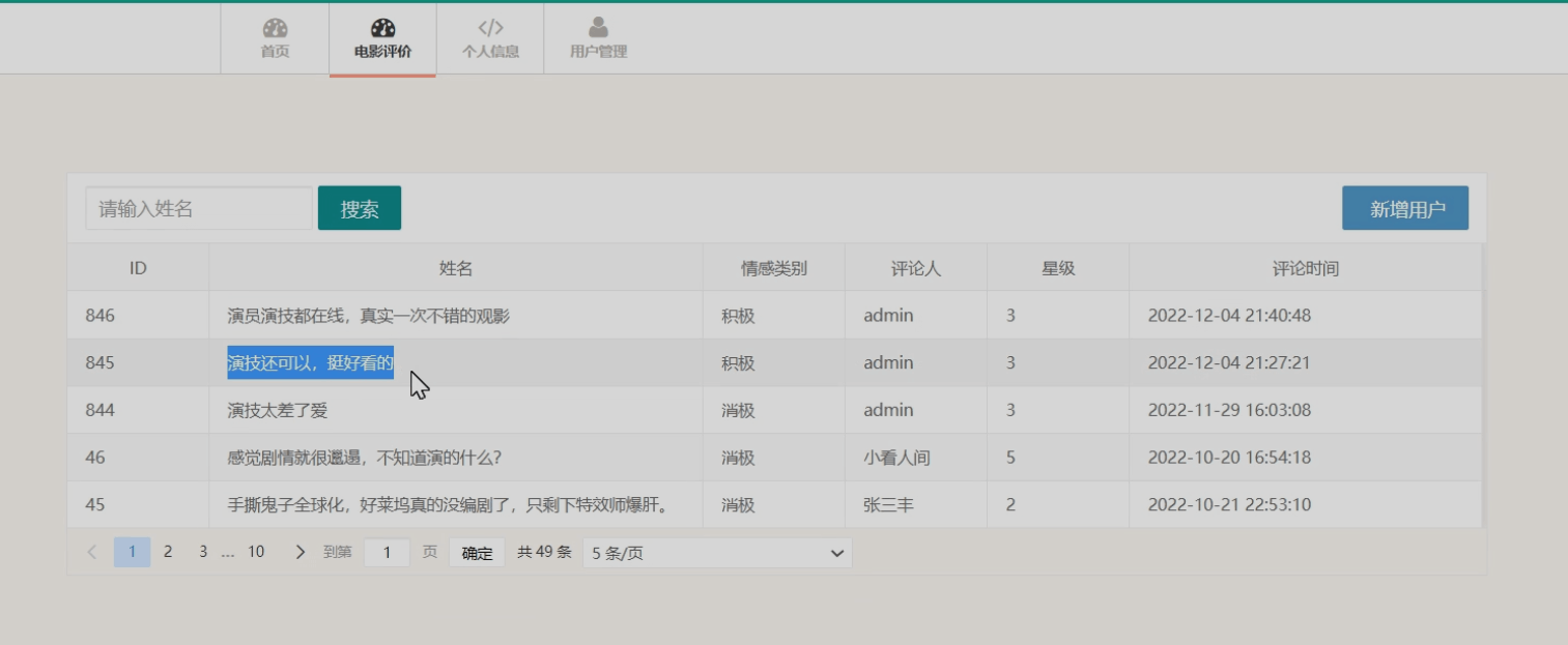 基于 Python 深度学习的电影评论情感分析系统，附源码