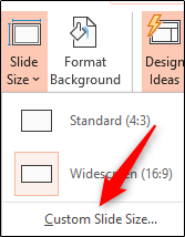 custom slide size