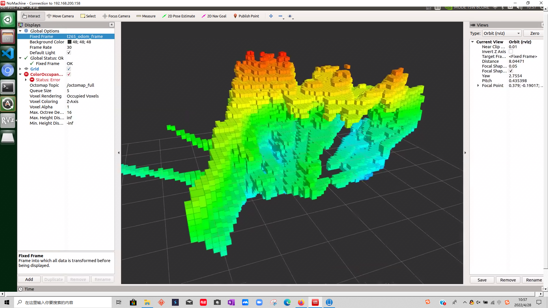 自己实现一下基于T265+D435i的octomap建图20220515_d435+t265在线构建三维局部栅格地图-CSDN博客