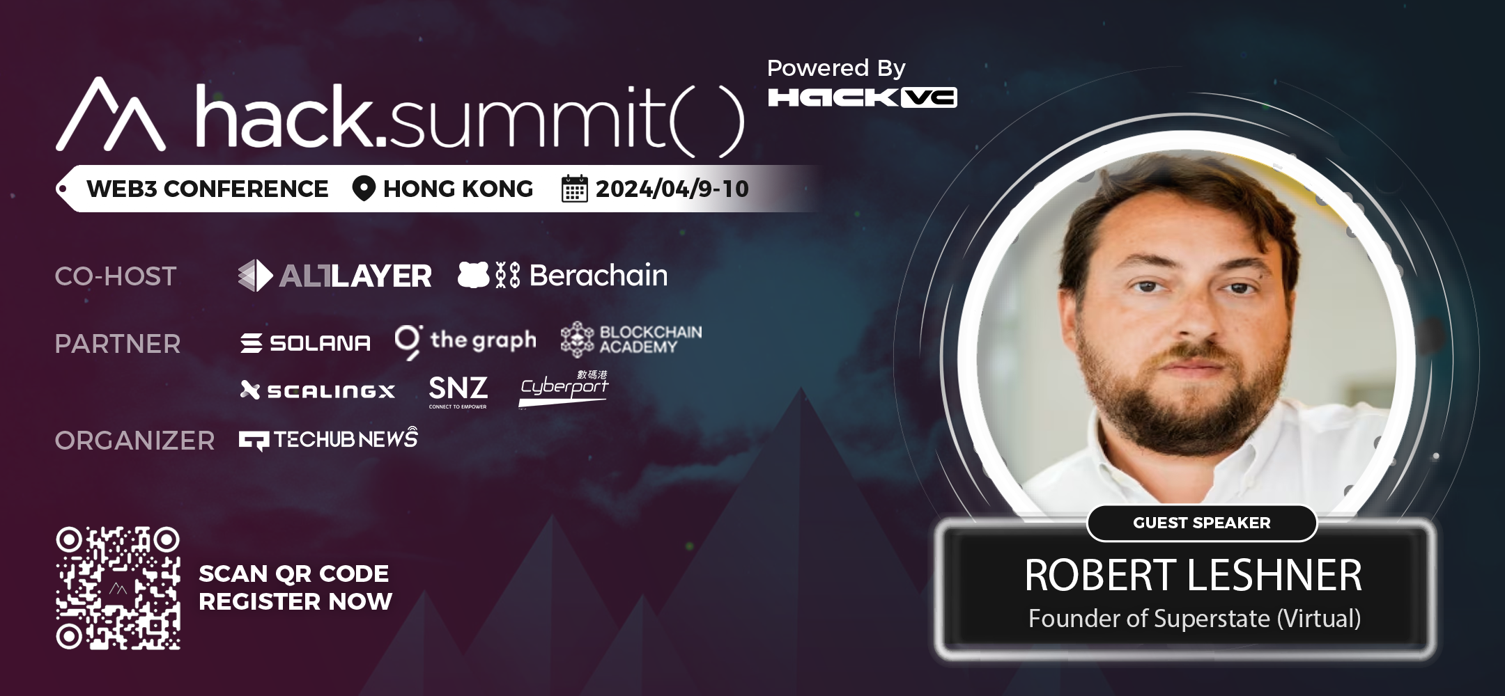 Superstate 创始人 Robert Leshner 确认出席 Hack.Summit() 2024 区块链开发者大会