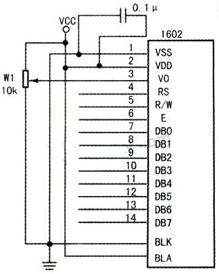 lcd1602的引脚图图片