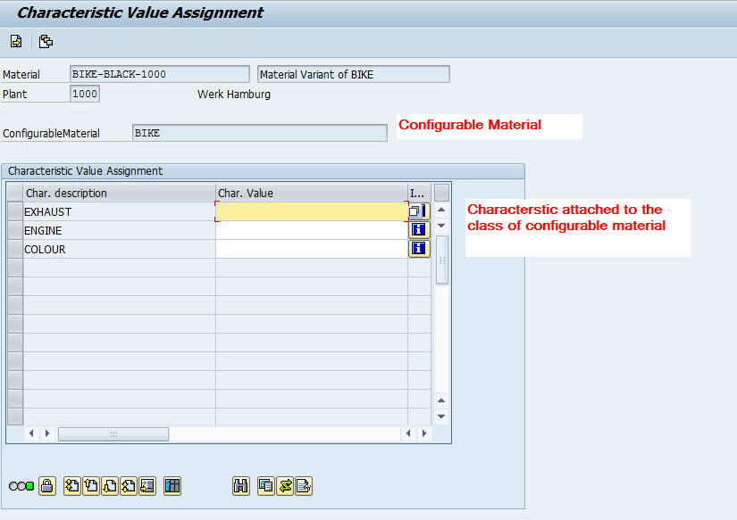 Assign values