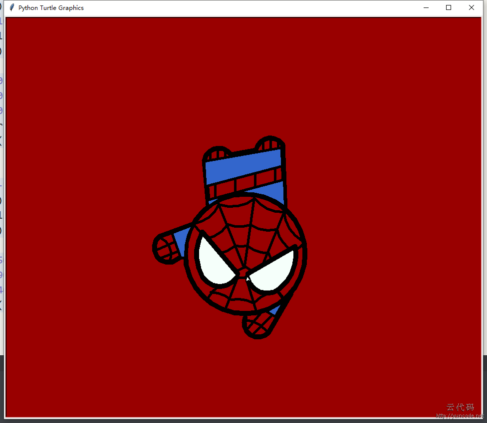 python畫蜘蛛用turtle畫蜘蛛俠無註釋