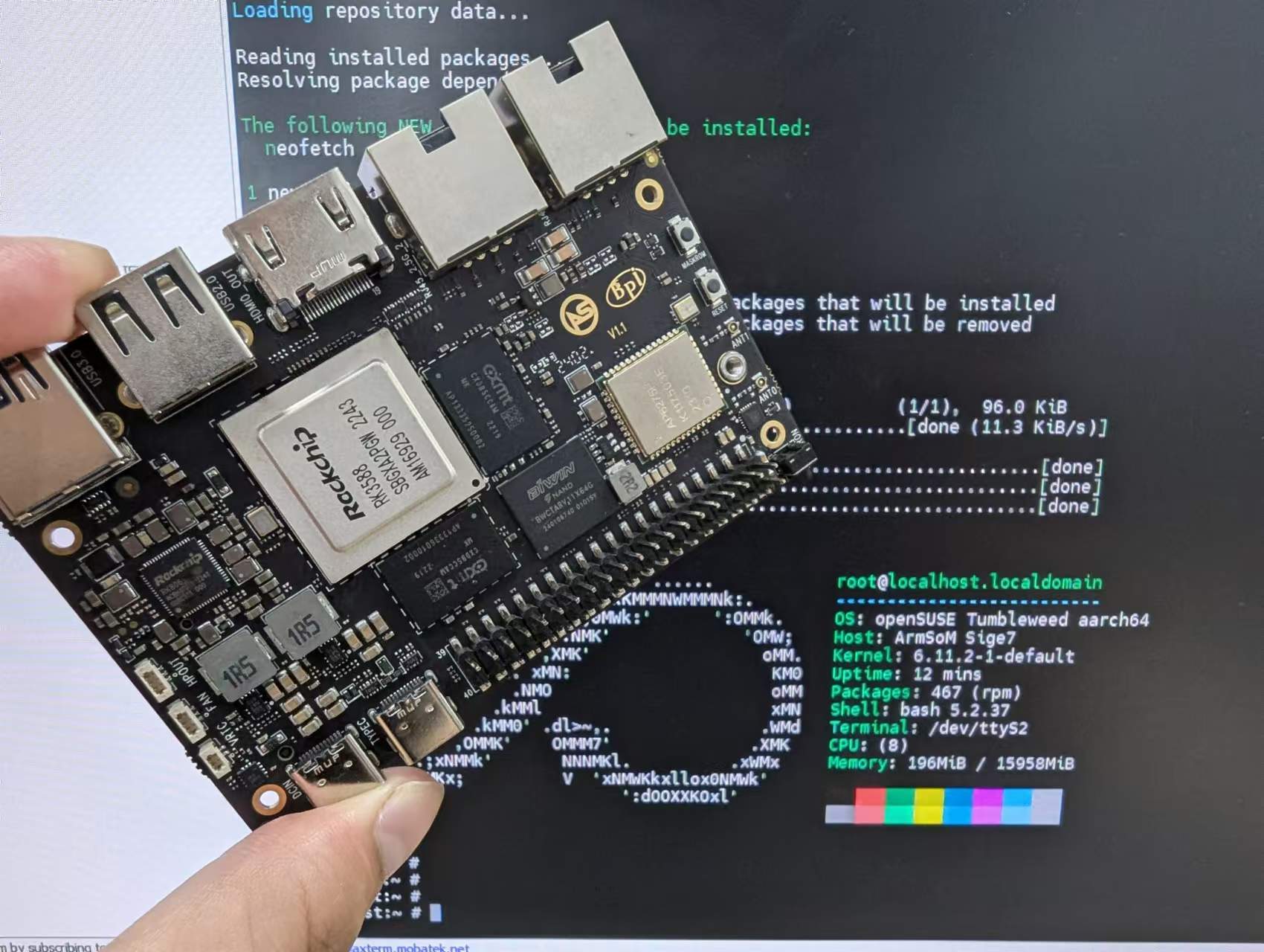 ArmSoM-Sige7 成为首款支持 openSUSE 的 RK3588 设备