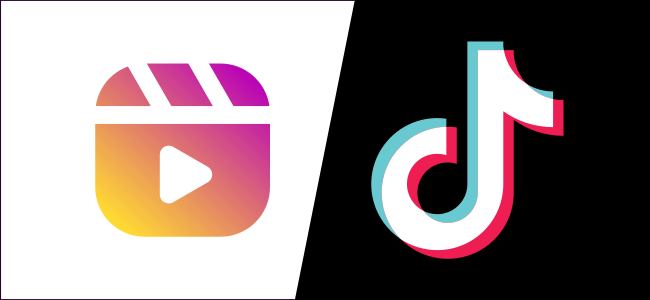 The Instagram Reels and TikTok logos.