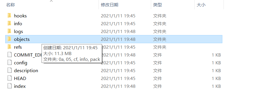 .git/objects 目录