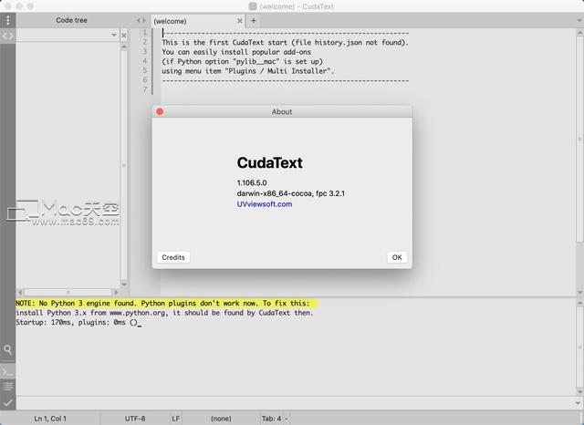 free for mac instal CudaText 1.198.2.0