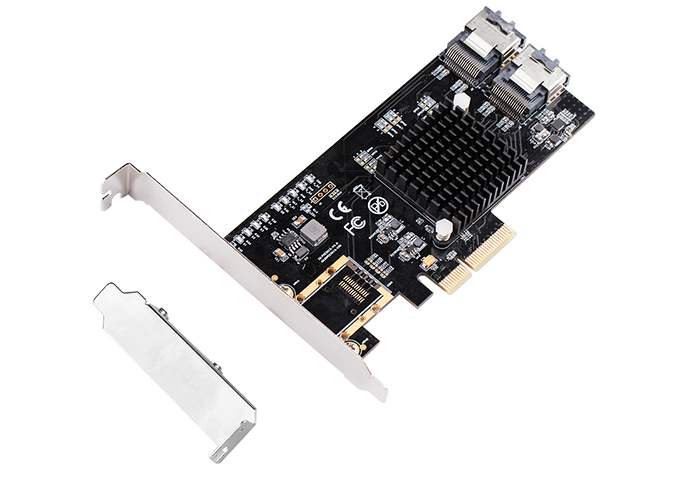 sata接口解决主板sata接口不足乐扩pcie20转8口sata36g扩展卡