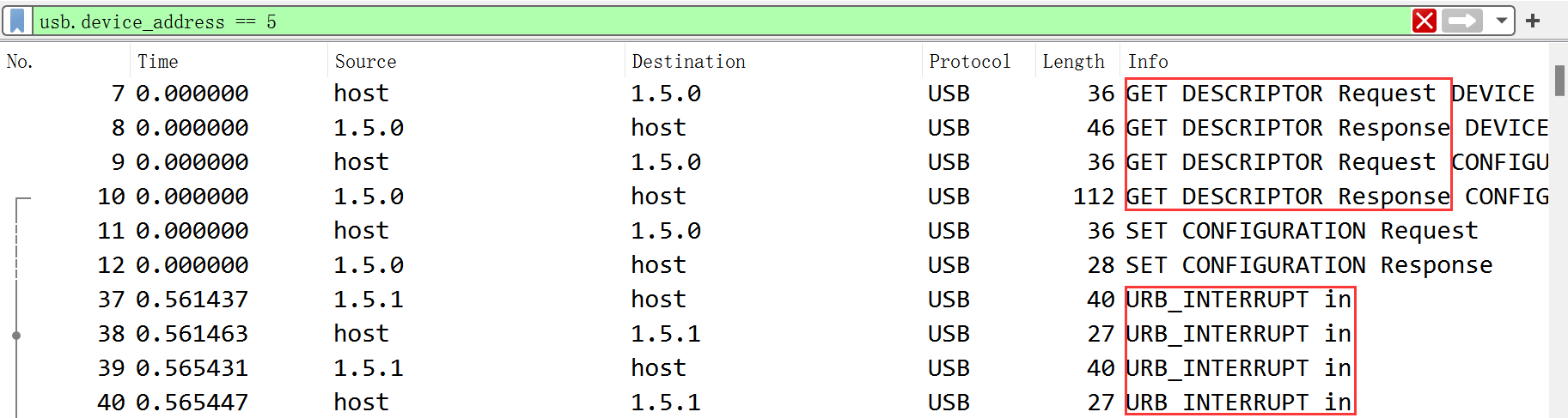 usb hid流量