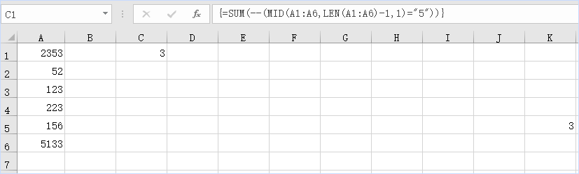 <span style='color:red;'>怎样</span>计算<span style='color:red;'>Excel</span><span style='color:red;'>一</span><span style='color:red;'>列</span><span style='color:red;'>数值</span><span style='color:red;'>中</span>十位数为5<span style='color:red;'>的</span>个数？