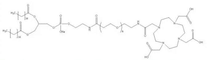 DSPE-PEG-DOTA,磷脂聚乙二醇大环配体 二硬脂酰基磷脂酰乙醇胺- 聚乙二醇-四氮杂环配体