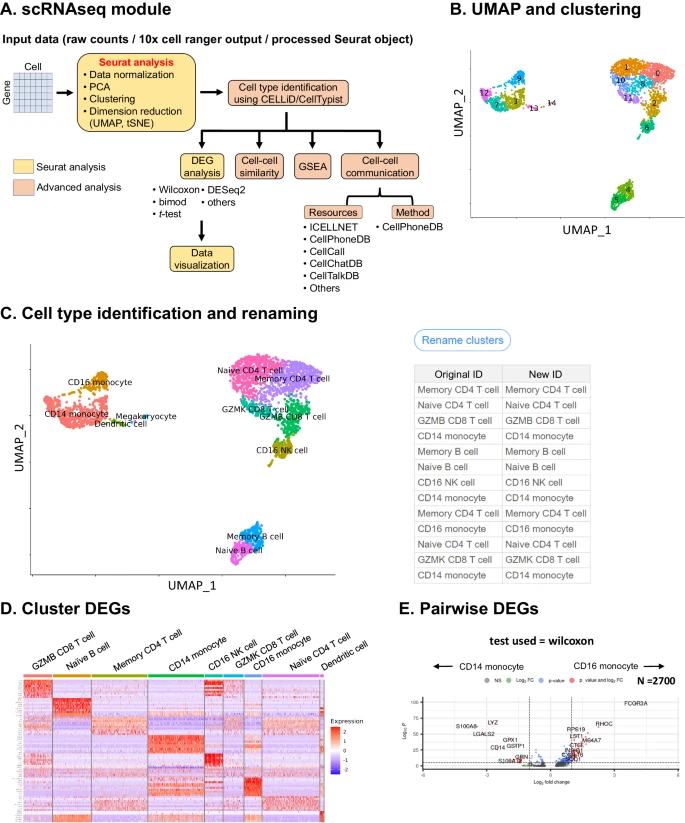 Fig. 2 ezSingleCell scRNA-seq 模块