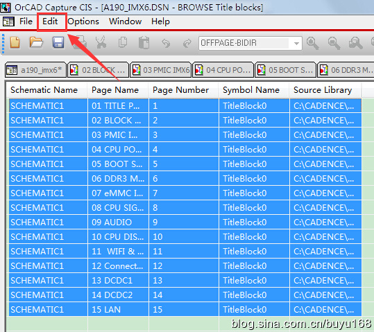 在Orcad <wbr>Cadence中设置原理图页码